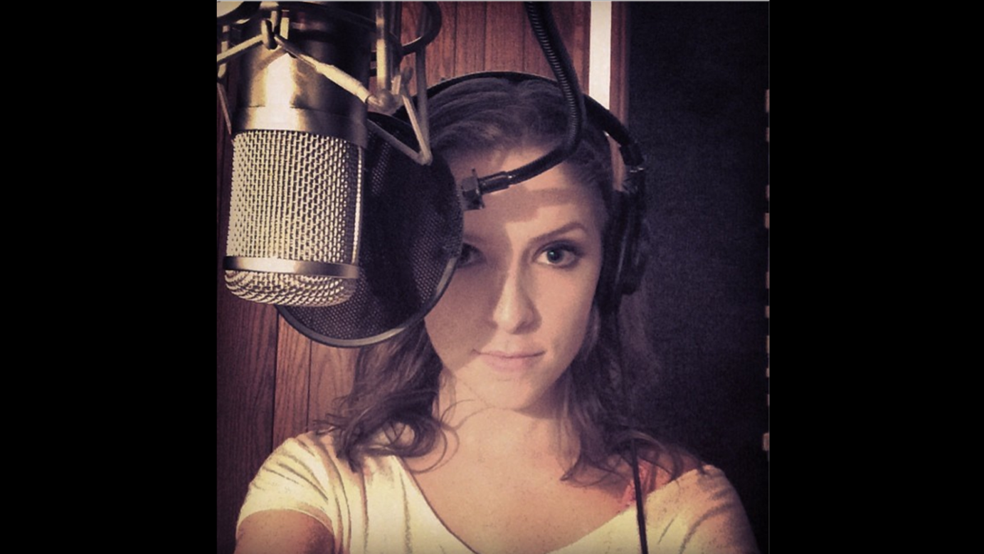 Actress and singer Anna Kendrick posted this photo of her "recording new material" to <a href="http://instagram.com/p/pNzez0KdXG/" target="_blank" target="_blank">her Instagram account</a> Saturday, June 14.