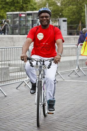 The UltraBike, created by the makers of the Ultracane, is a device that fixes onto the handlebars of any bike, for use on supervised cycle tracks. It contains two ultrasound sensors and has two arms that vibrate to inform the cyclist about obstacles and the boundary of the cycle track.