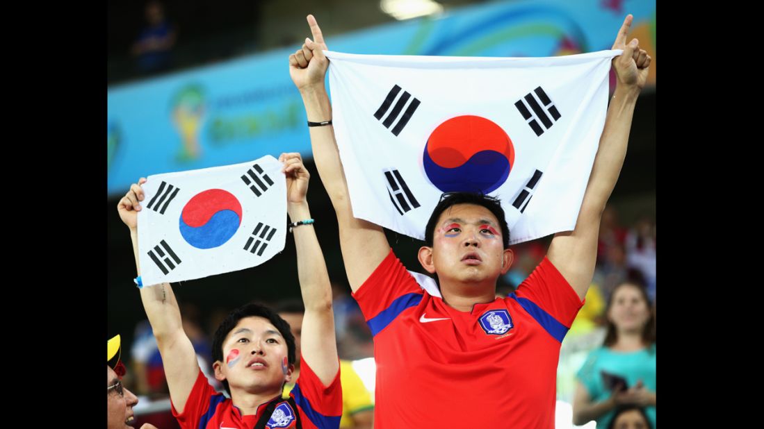 South Korea fans show their support.