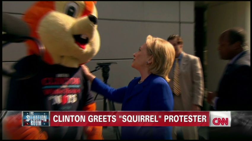 tsr clinton greets squirrel protestor_00001029.jpg