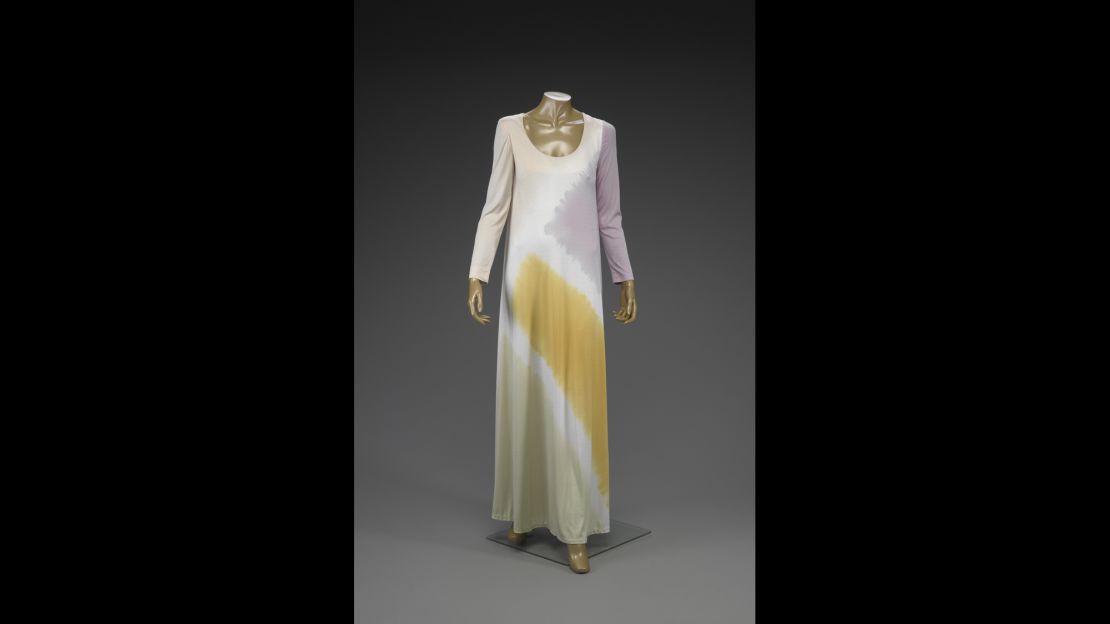 A circa-1972 caftan from American designer Halston at the Indianapolis Museum of Art.