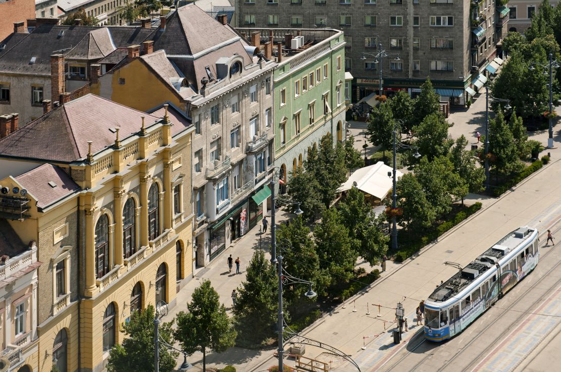 Debrecen's architectural mix is a draw for visitors.