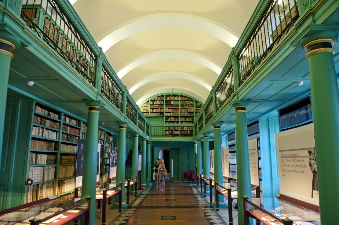 The library at 500-year-old Reformed College of Debrecen.
