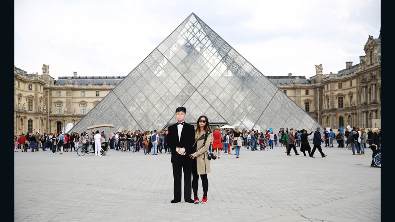 After visiting London, Rome and the Louvre in Paris (pictured), Yang hopes to return to Europe in July.