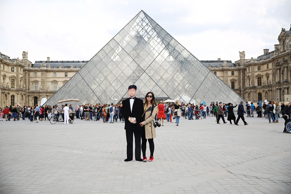 After visiting London, Rome and the Louvre in Paris (pictured), Yang hopes to return to Europe in July. 