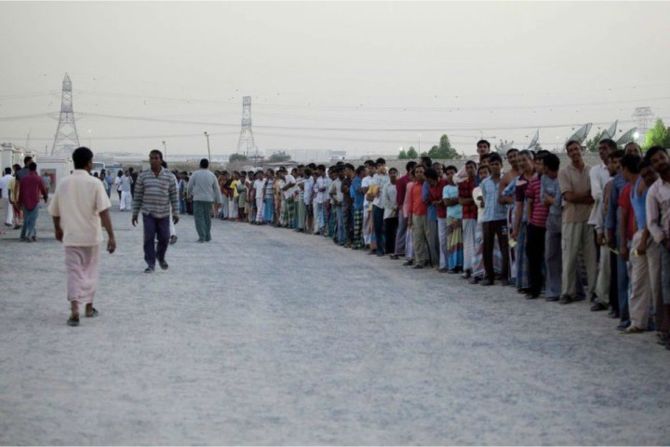 Human Rights Watch estimates there are 5 million low-paid migrant workers living in the UAE.