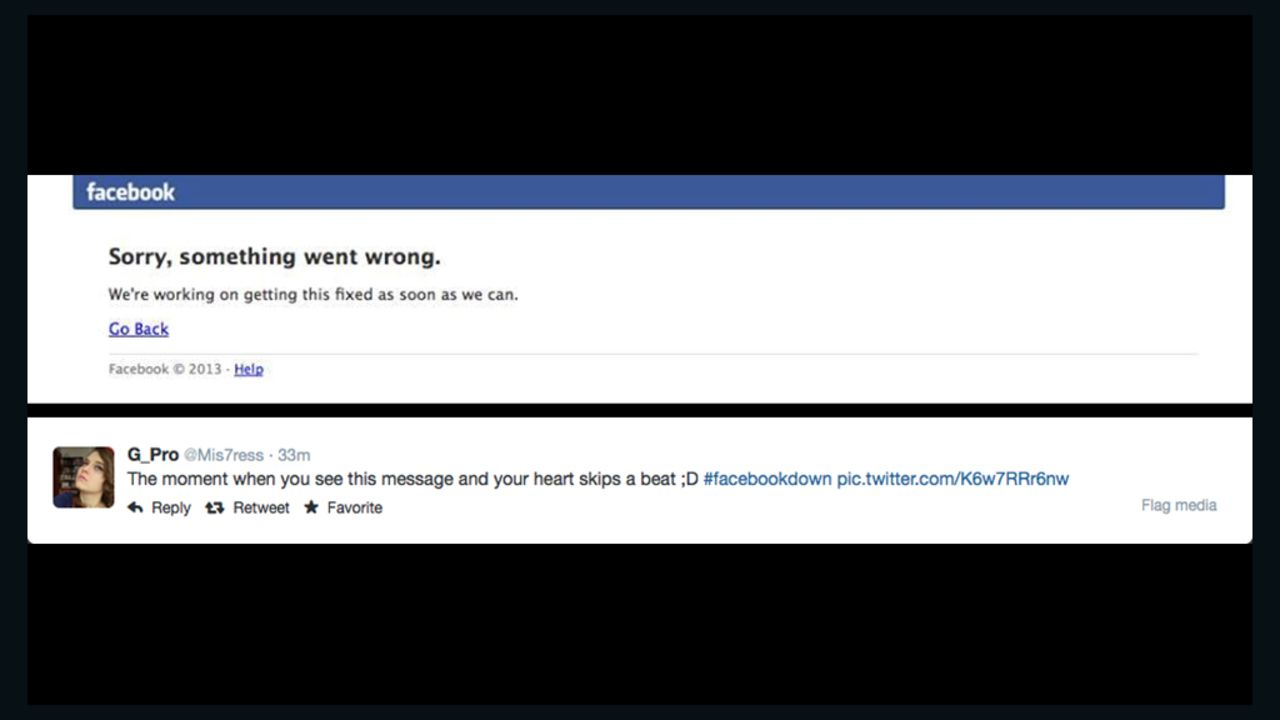 Facebook alerted the outage on Twitter around 4 a.m. ET Thursday.