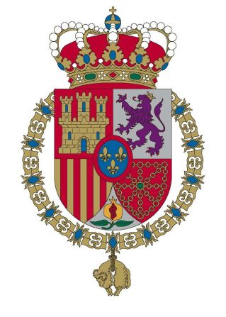 Este es el escudo de armas de la nueva monarquía española.