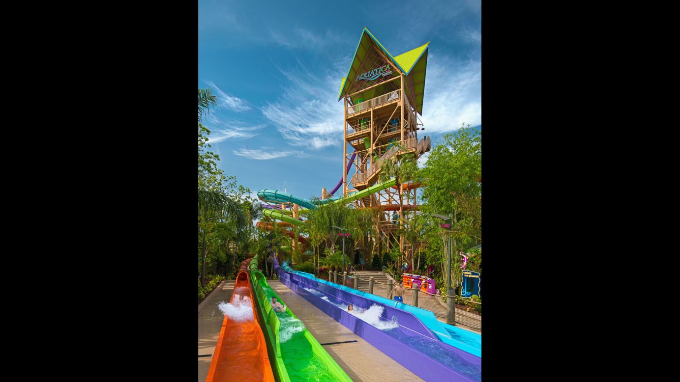 Ihu's Breakaway Falls is the newest thrill ride at Aquatica, SeaWorld's Waterpark, the third most popular water park in the United States. The park claims its new drop slide is the steepest and only multidrop tower slide of its kind in Orlando.