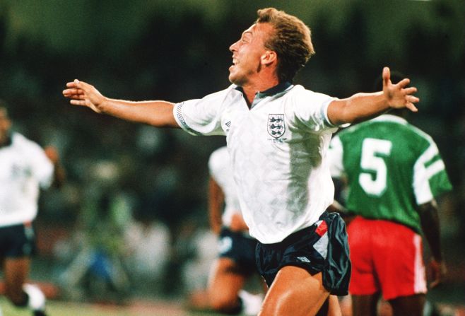 The success of "World in Motion" was largely down to the performances of the England team in Italy. David Platt (pictured) scored an extra-time winner against Belgium in the round of 16 before Bobby Robson's team came from behind to beat Cameroon in the quarterfinals.
