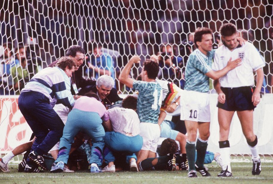 It proved to be a heartbreaking night for the England team, which lost in an agonizing penalty shootout. Despite its despair, England could reflect on reaching the semifinals for only the second time in its history. The 1990 tournament was England's finest World Cup on foreign soil.