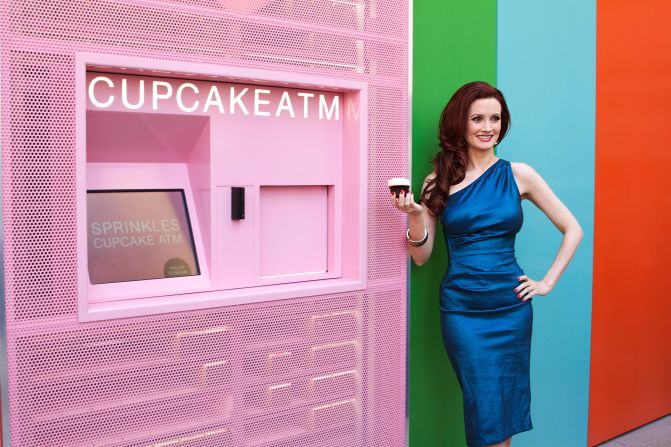For $4.25, Sprinkles bakery's New York machine sells cinnamon-chocolate and other flavors of cupcakes. Sprinkles opened its first "Cupcake ATM" in California in 2012 and also has machines in Atlanta, Chicago and Dallas.