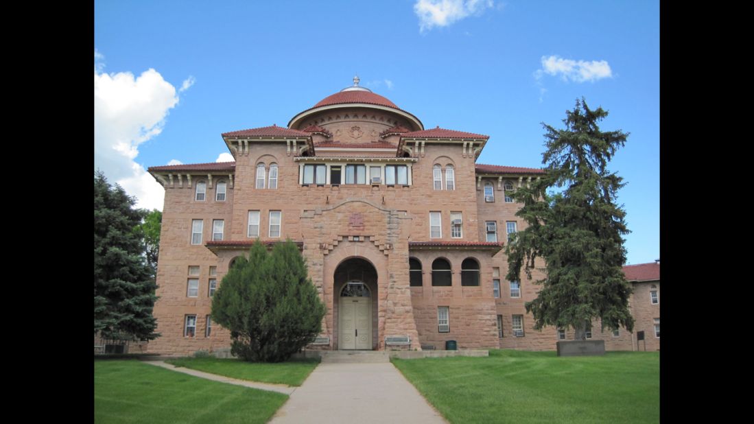 The main administration building of Battle Mountain Sanitarium in Hot Springs, South Dakota, marks the entrance to the facility that's provided medical care to veterans for more than a century.  