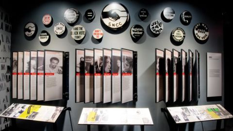 Images from the civil rights movement inside the new National Center for Civil and Human Rights in Atlanta.