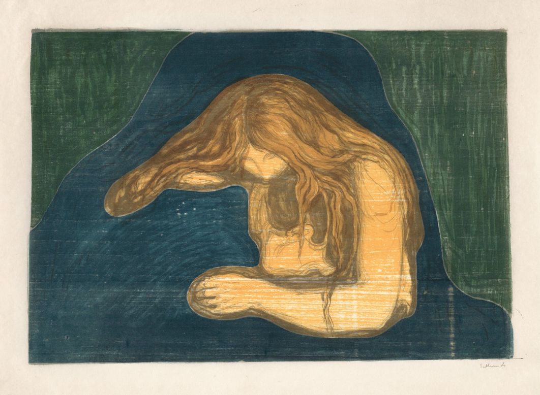 <em>"Vampire II" (1895/1902) by Norwegian artist Edvard Munch </em><br /><br />Other big hitters were <a href="http://www.damienhirst.com/" target="_blank" target="_blank">Damien Hirst's</a> installation <a href="http://www.damienhirst.com/nothing-is-a-problem-for-me" target="_blank" target="_blank"><em>"Nothing is a problem for me"</em></a> sold for nearly $6m, and Ethiopian born artist <a href="http://whitecube.com/artists/julie_mehretu/" target="_blank" target="_blank">Julie Mehretu's</a> abstract canvass <em>"Mumbo Jumbo"</em>, which went for $4.85m. The fair, however, also displayed works of titans of 20th century art, such as this painting by Edvard Munch seen above. 