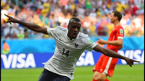 Blaise Matuidi celebrates his first-half goal, which gave France a 2-0 lead.