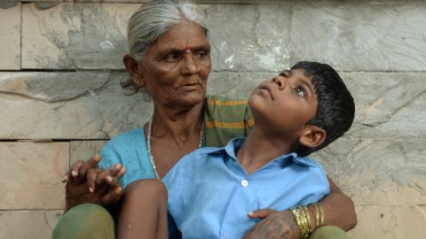 Lakhan Kale with his grandmother, Sakubai.