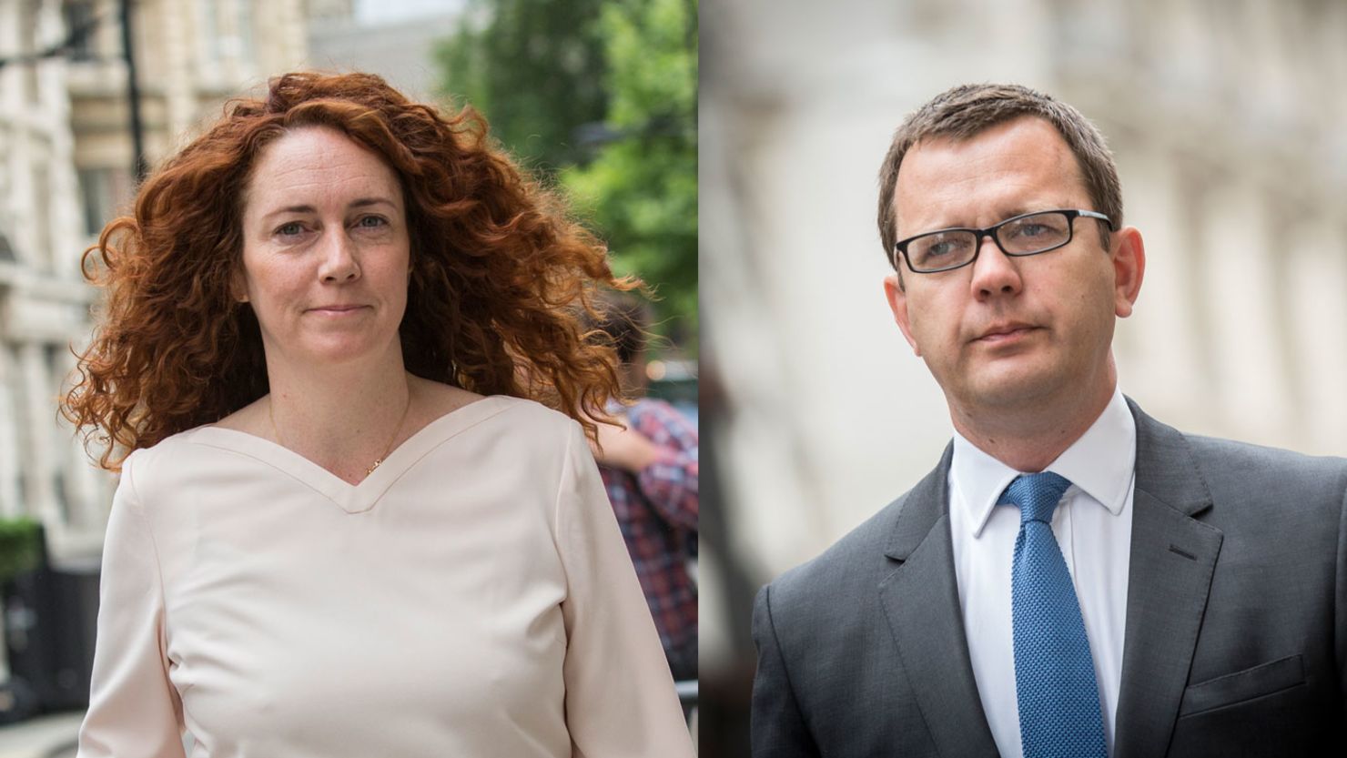 Rebekah Brooks, former News International chief executive, and ex-News of the World editor Andy Coulson.