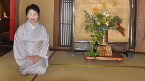 The current owner of Kamigoten Ryokan, Chieko Ryujin.
