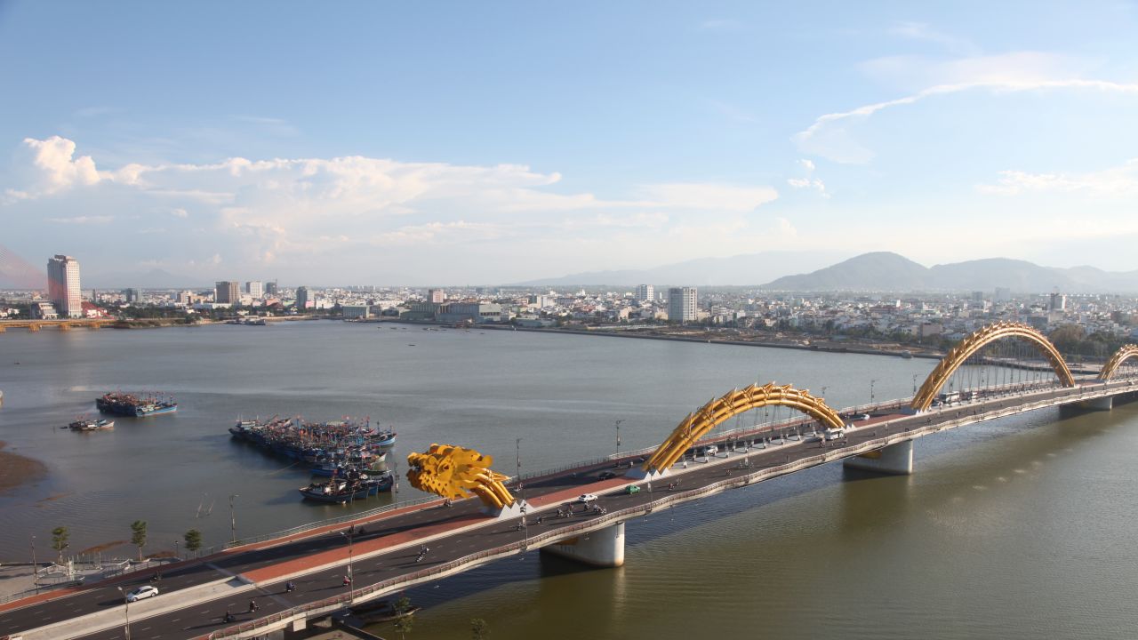 Opened in 2013, the bridge is a symbol of the city's newfound prosperity.