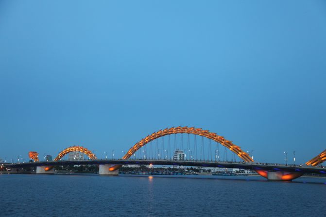 The bridge is illuminated each night with thousands of LED lights.