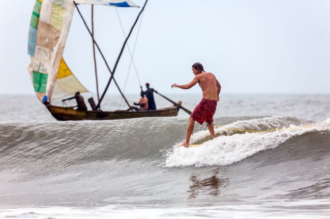 Ghana's coastline and the Busua Beach area are a muddy, dusty, undiscovered surfers' paradise. "It's one of West Africa's best surfing destinations," says John Callahan, a co-founder of <a href="index.php?page=&url=http%3A%2F%2Fsurfexplore.info%2F" target="_blank" target="_blank">surfEXPLORE</a>. 