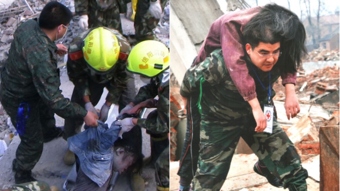 Chen Guangbiao gets his hands dirty volunteering at disaster zones in China.