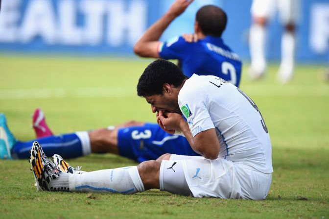 Luis Suarez is back in the limelight for all the wrong reasons. The Uruguay striker faces a FIFA investigation after appearing to bite Italian Giorgio Chiellini during the 2014 World Cup in Brazil.