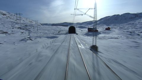 A still from the film "A Seven Hour Train Journey to Oslo"
