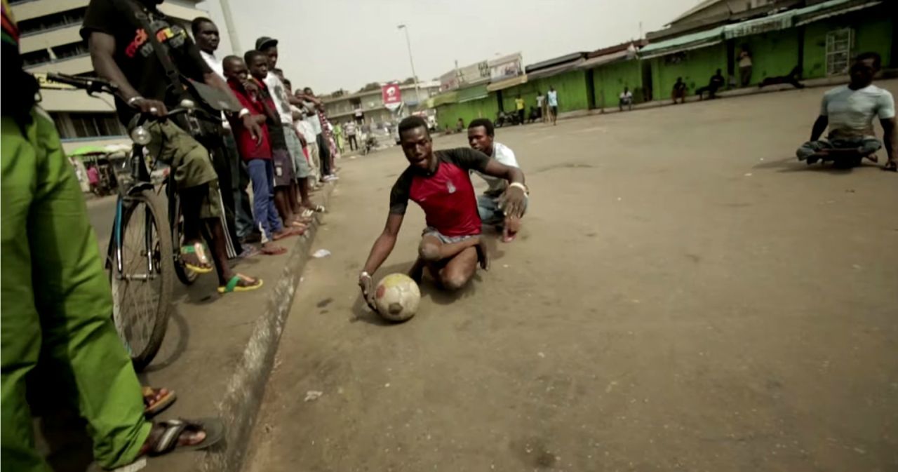 The Rolling Rockets, made up of polio survivors, are a Ghanaian skate soccer team. 