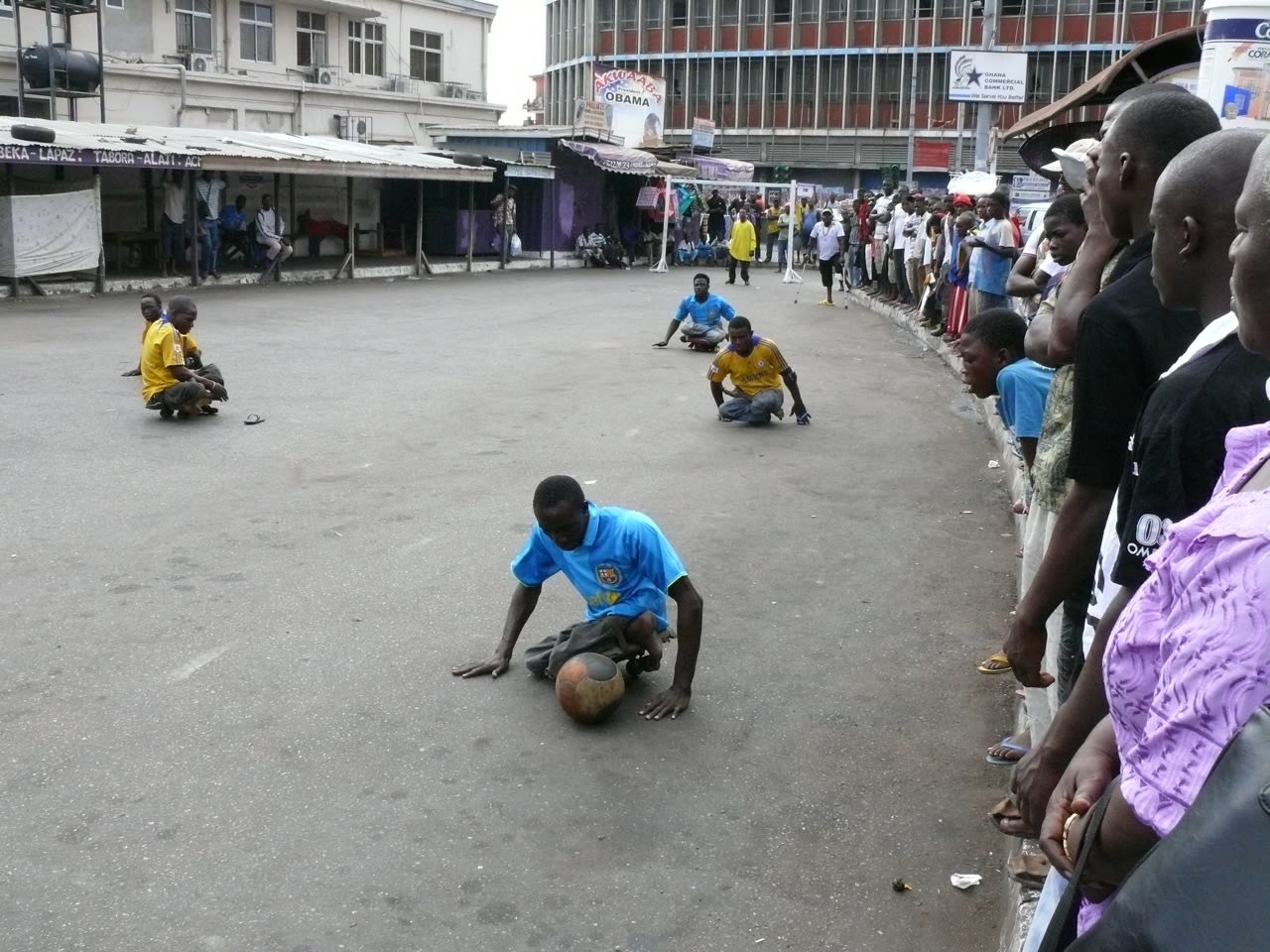 Though many ignore the men when they see them begging in the streets, the Rolling Rockets' Sunday games can attract hundreds of spectators. 
