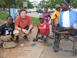 Rollaball director Eddie Edwards with some of the Rolling Rockets - (Courtesy Big World Cinema)