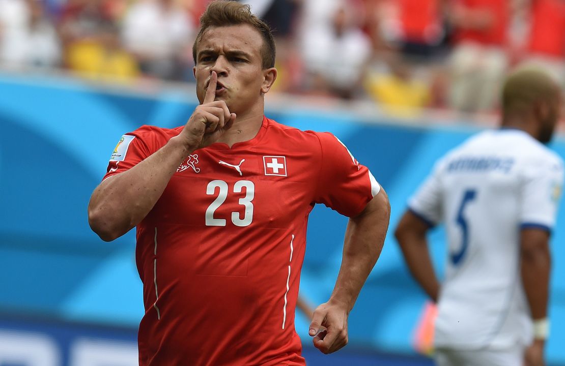 Switzerland's Xherdan Shaqiri was born to Kosovar Albanian parents in 1991 in Giljan, a city that is now part of Kosovo but was then contained within the Yugoslav Republic.