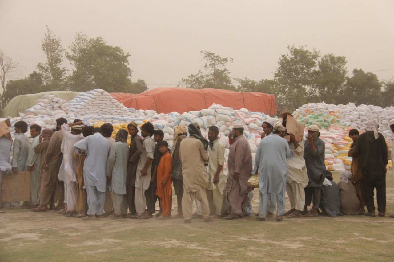 WFP had expected the families to be an average size of six, but some families fleeing out of North Waziristan are made up of 14 people.  