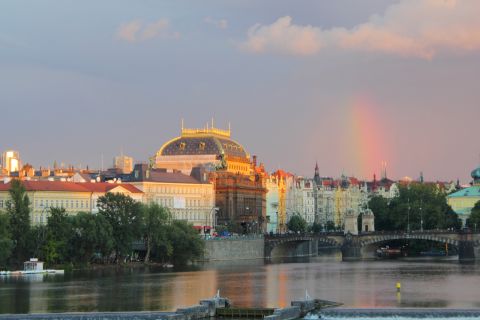 A rainbow appears after a summer shower in Prague, Czech Republic, where <a href="http://ireport.cnn.com/docs/DOC-1145558">Ken Arbuckle</a> and his wife vacationed in July 2012. 