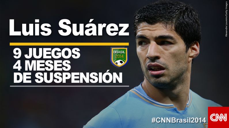 El día 15 de la Copa del Mundo comenzó con la suspensión del jugador uruguayo.