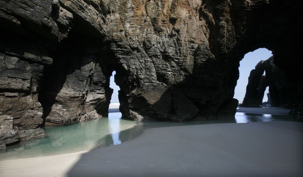 Dubbed "Beach of the Cathedrals" for its unusual rock formations that are reminiscent of vaults and arches, As Catedrais beach ranks among one of Europe's most beautiful beaches.