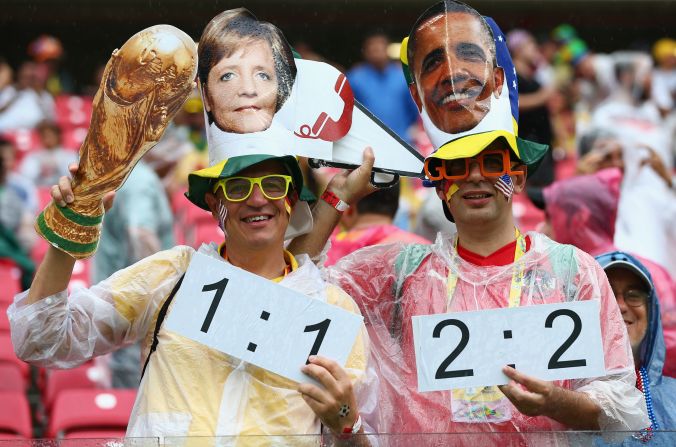 Alemania venció 1-0 a Estados Unidos. Angela Merkel y Barack Obama no acertaron en sus predicciones.