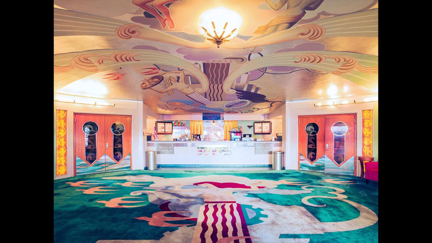 <em>Lobby of Orinda Theatre, Orinda</em><br /><br />"I am an eternal nostalgic," says Bohbot "and I wanted to in a way create a lasting memento to these places with so much history. "