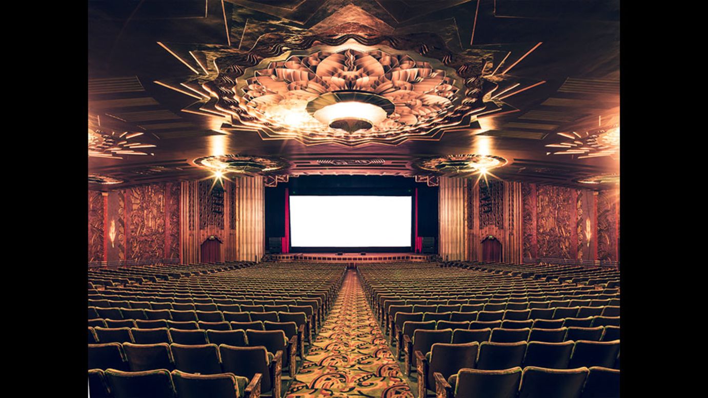<em>The Paramount Theatre, Oakland</em><br /><br />If your visit to the cinema entails sitting in sticky chairs while trying to block out the sound of fellow viewers crunching pop-corn, <a href="http://www.franckbohbot.com/" target="_blank" target="_blank">Franck Bohbot's</a> photos will make you wish you lived in the 1940s. <br /><br />The French photographer traveled across the film industry's heartland, California, to try to capture the majesty and mystique of cinemas from the golden age of Hollywood. His images depict the splendor of art deco movie palaces of old, and transport us to a bygone era when cinemas were temples to gods and goddesses of the silver screen. <br /><br />By <a href="https://twitter.com/M_Veselinovic" target="_blank" target="_blank"><strong>Milena Veselinovic</strong></a><strong>,</strong> for CNN