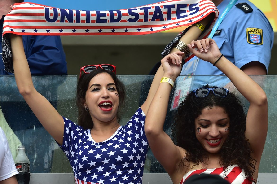 U.S. fans cheer during the Germany match.