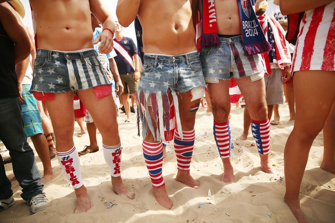 U.S. supporters watch the Germany game at a FIFA Fan Fest in Rio de Janeiro. 