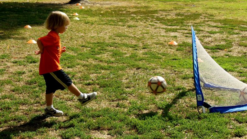 Get 'em started early! Marie Sager's 4-year-old grandson, Mason Banks, <a href="index.php?page=&url=http%3A%2F%2Fireport.cnn.com%2Fdocs%2FDOC-1134301">practices his shot</a> at a park in Studio City, California.
