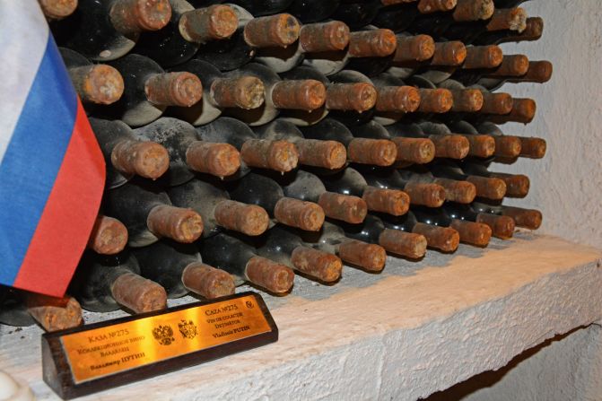 The bottles might be dry and dusty, but handling the Russian president's wine can cause perspiration. A stash of Vladimir Putin's wine sits in the Cricova wine cellar outside Chisinau, capital of little-visited Moldova.
