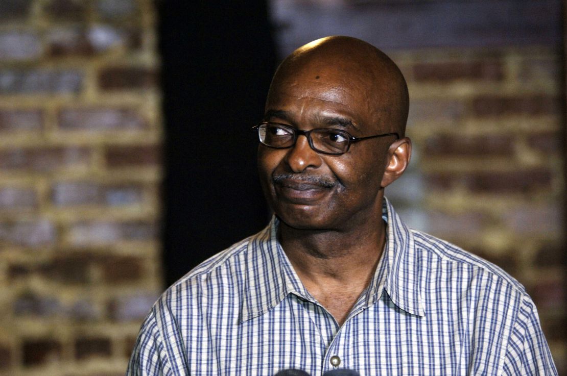 Ben Chaney, the brother of slain civil rights worker James Chaney, smiles after a jury convicts Edgar Ray Killen of manslaughter in the death of his brother.