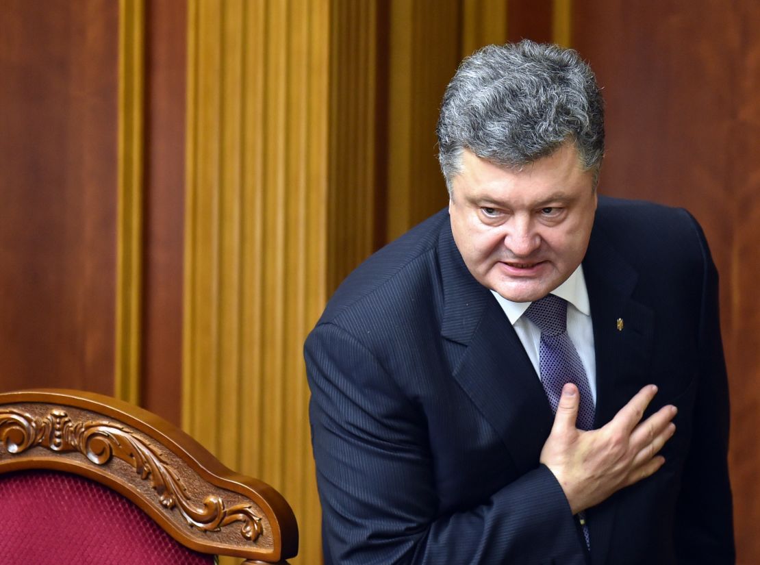 Ukraine's President Petro Poroshenko scheduled new elections.