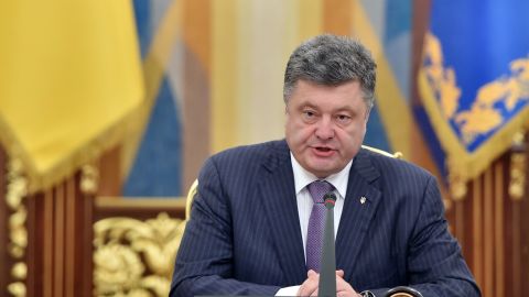 File photo: Ukrainian President Petro Poroshenko said his country will not renew a cease-fire with pro-Russian separatists, vowing instead "we will advance, and we will liberate our land."