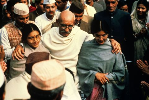 <strong>"Gandhi" (1982)</strong> -  Sir Ben Kingsley won a best actor Oscar for his role in this biopic about Mahatma Gandhi. (Netflix) 