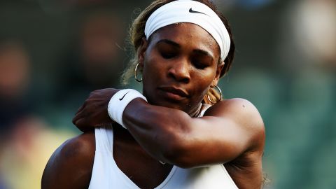Serena Williams' bad run of form at grand slam tournaments in 2014 continued on Saturday.