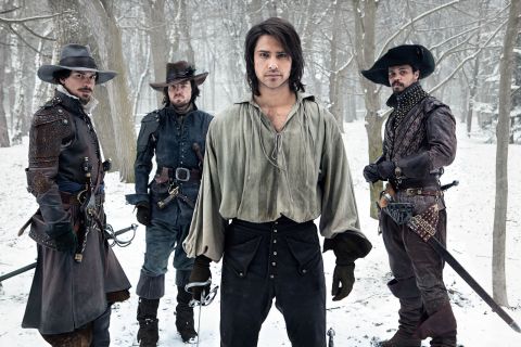 If you need to get your swashbuckling fix, tune in to season 2 of "The Musketeers," beginning January 17 on BBC America. From left, it's Aramis (Santiago Cabrera), Athos (Tom Burke), D'Artagnan (Luke Pasqualino) and Porthos (Howard Charles) in a fresh take on Alexandre Dumas' classic novel, "The Three Musketeers."